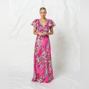 Kachel‎ Mel Floral Maxi Dress Rose Romance